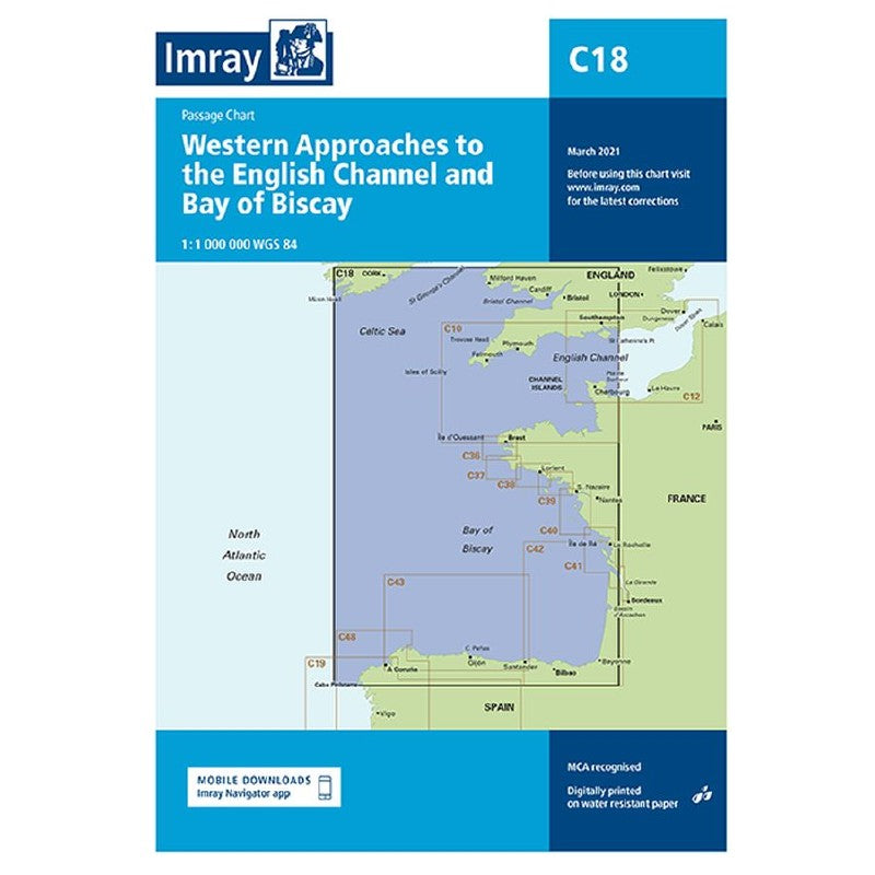 Imray C Chart - C18 Quessant to Cape Finisterre