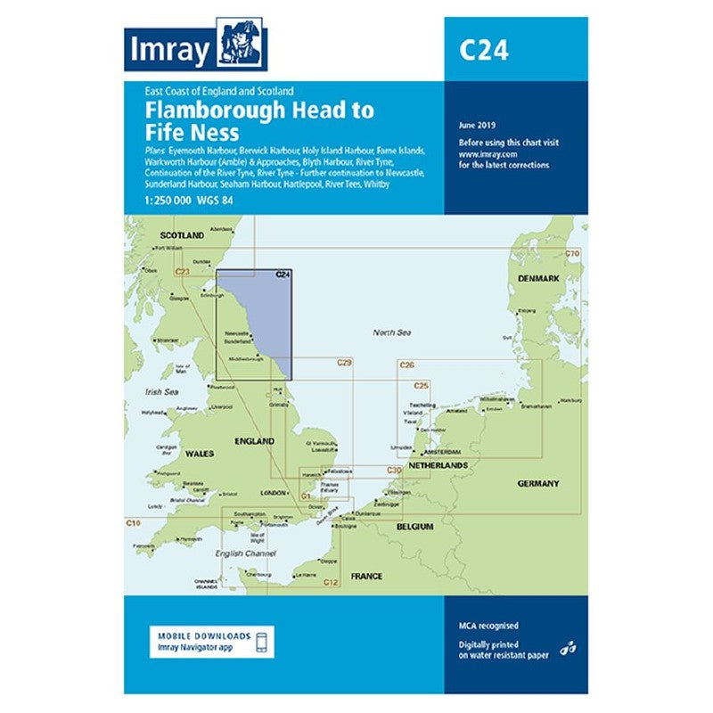 Imray C Chart - C24 Flamborough Head to Fife