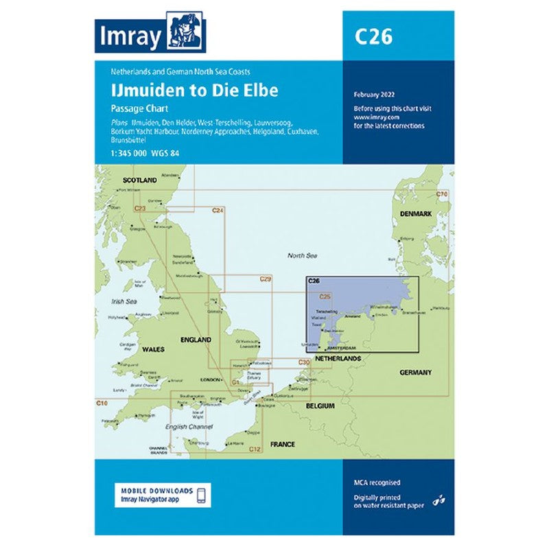 Imray C Chart - C26 Ijmuiden to Die Elde