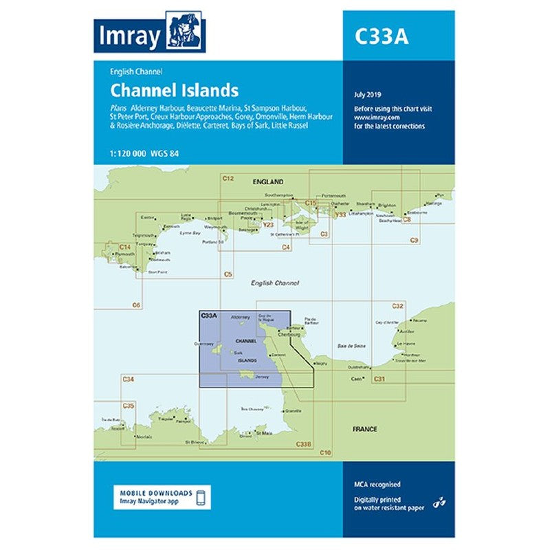 Imray C Chart - C33A Channel Islands North