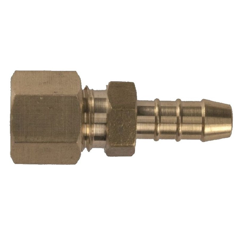 Talamex Brass Gas Hose Connector 8mm Compression to 8mm Hose