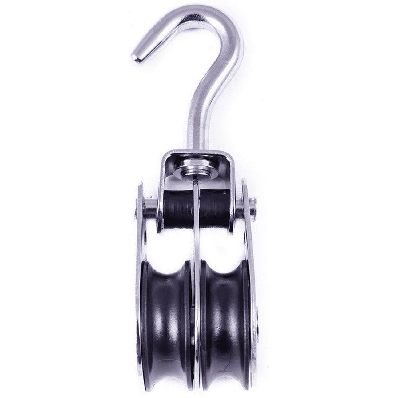 Seasure Block Double With Swivel Hook 25mm 00-22