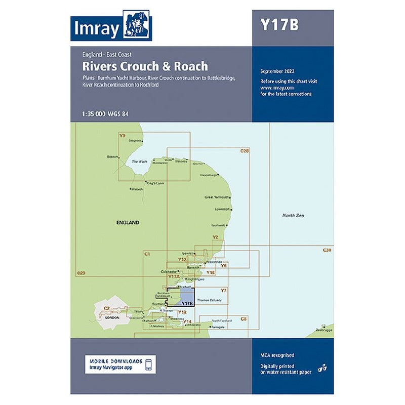 Imray Chart Y17B The Rivers Crouch and Roach