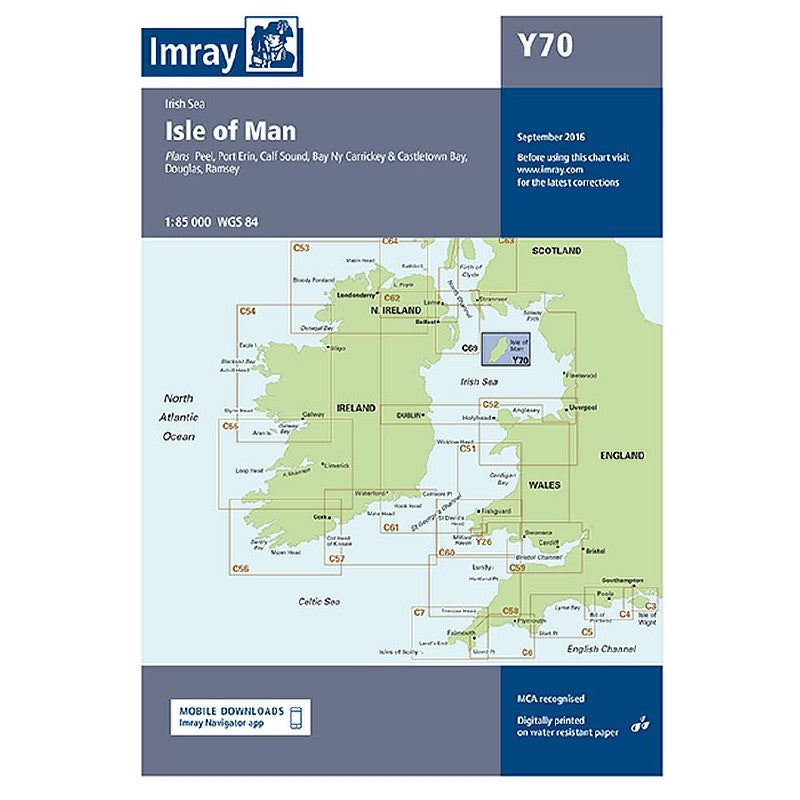 Imray Chart Y70 Isle of Man