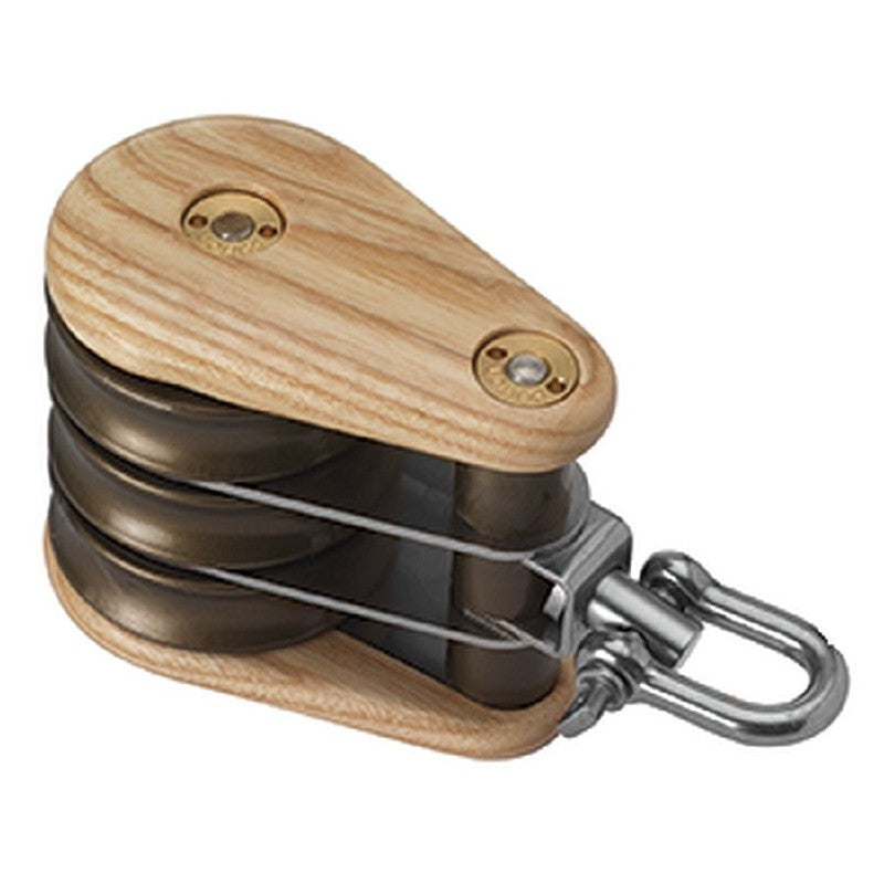 Barton Classic Wooden Block Triple Swivel 30mm