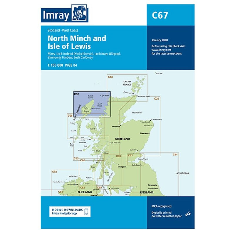 Imray C Chart - C67 North Minch and Isle of Lewis