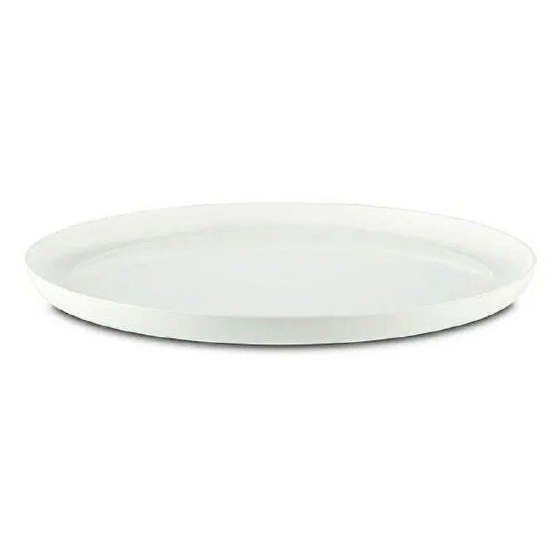 Palm Sorona Non-Slip Medium Plate - White With Vivid Blue