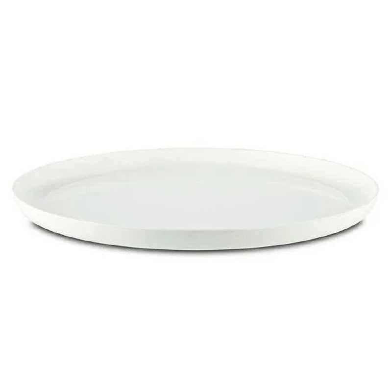 Palm Sorona Non-Slip Large Plate  - White With Vivid Blue