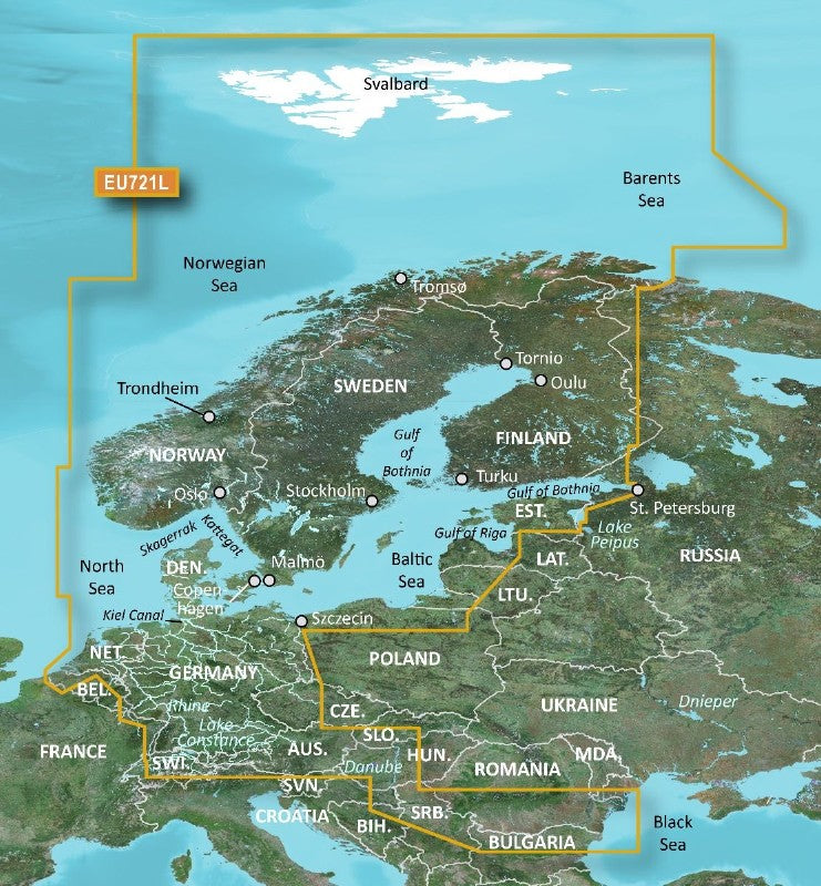 Garmin BlueChart G3 Vision Large Area - VEU721L Northern Europe