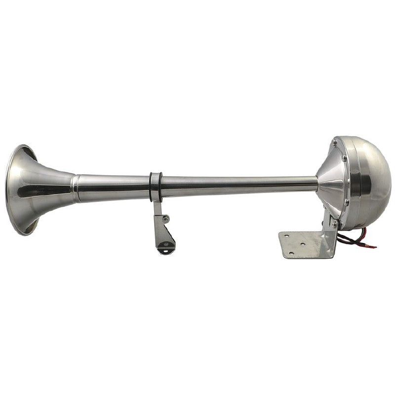 SeaMark Single 12v Electric Marine Trumpet Horn Stainless Steel