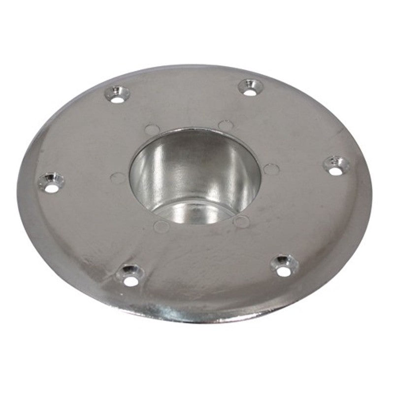 Trem Aluminium Flush Mount Pedestal Base for Table Leg - 60mm