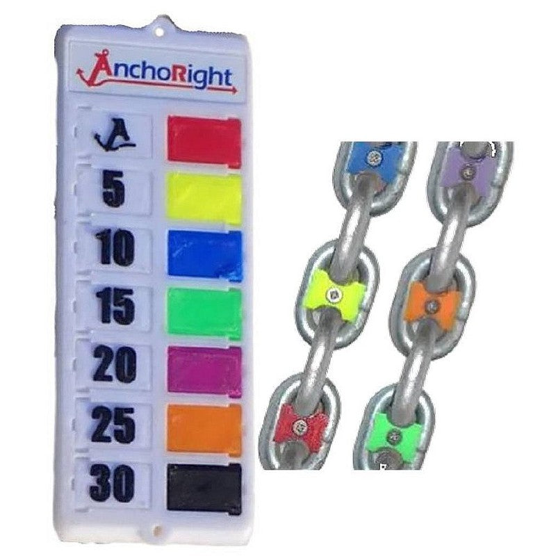 Anchoright Chain Marking Set 10mm Chain - 4 Colours and Guide Plate