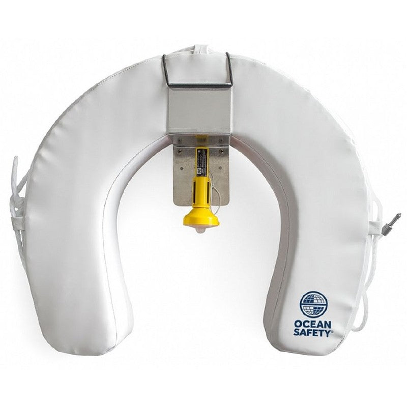 Ocean Safety Horseshoe Set with Aquaspec Compact Light - White