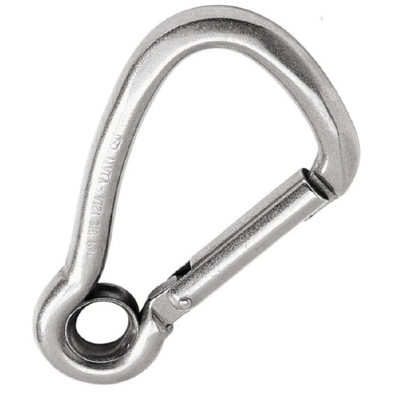 Kong Load Rated Stainless Steel Carabiner Asymmetric Hook with Eye 52mm