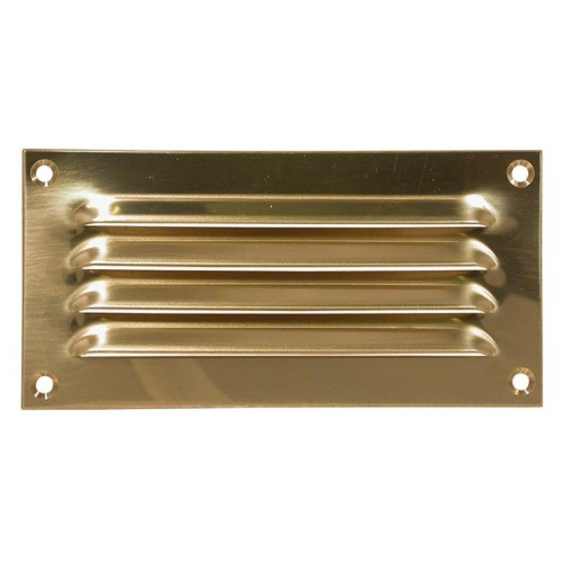 Aquafax Hooded Louvre Vent Brass 150 x 75mm