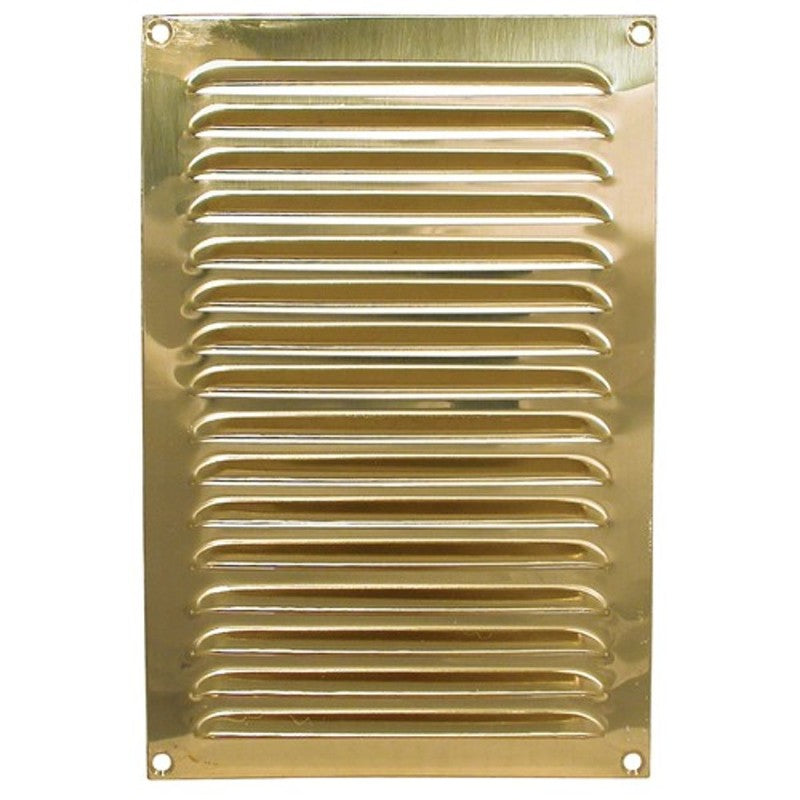 Aquafax Hooded Louvre Vent Brass 150 x 230mm