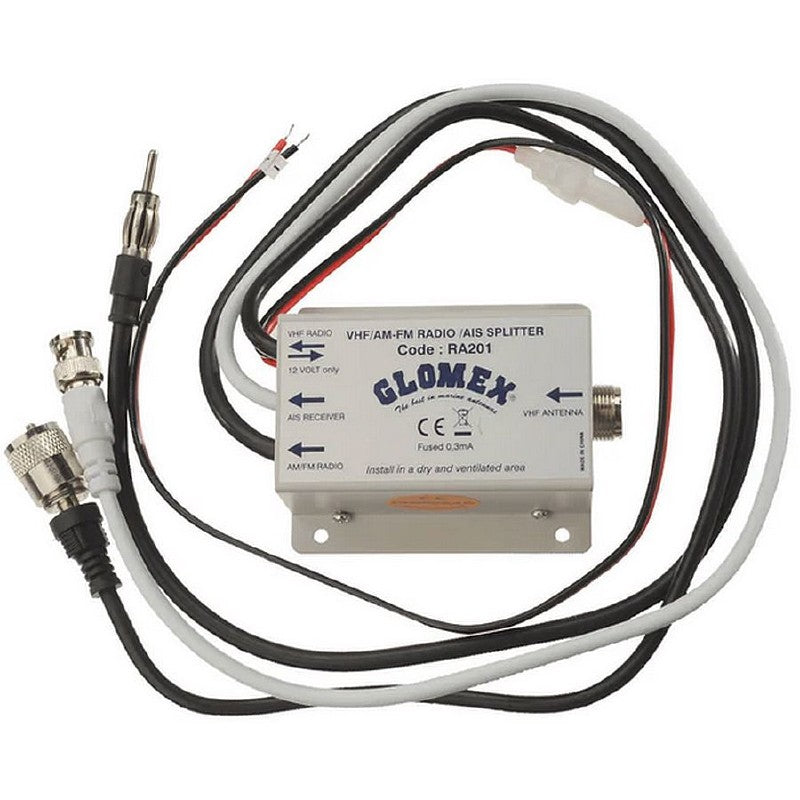 Glomex VHF to AIS and AM-FM Radio Splitter RA201AIS