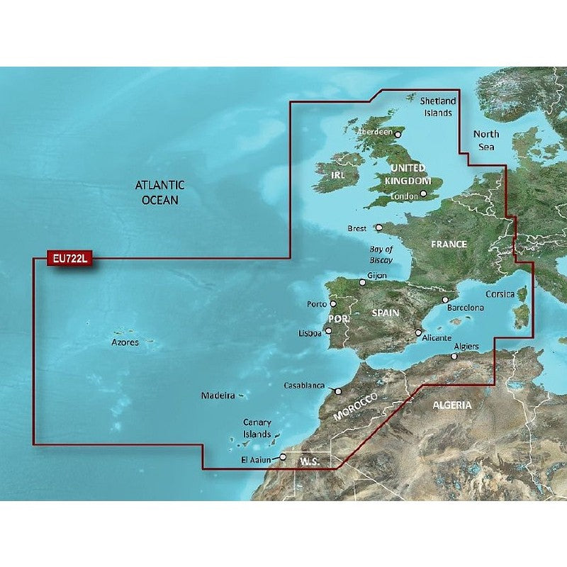 Garmin BlueChart G3 Vision Large Area - VEU722L Europe Atlantic Coast