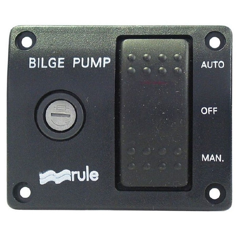 Rule Bilge Pump 3-Way Lit Rocker Switch 12v