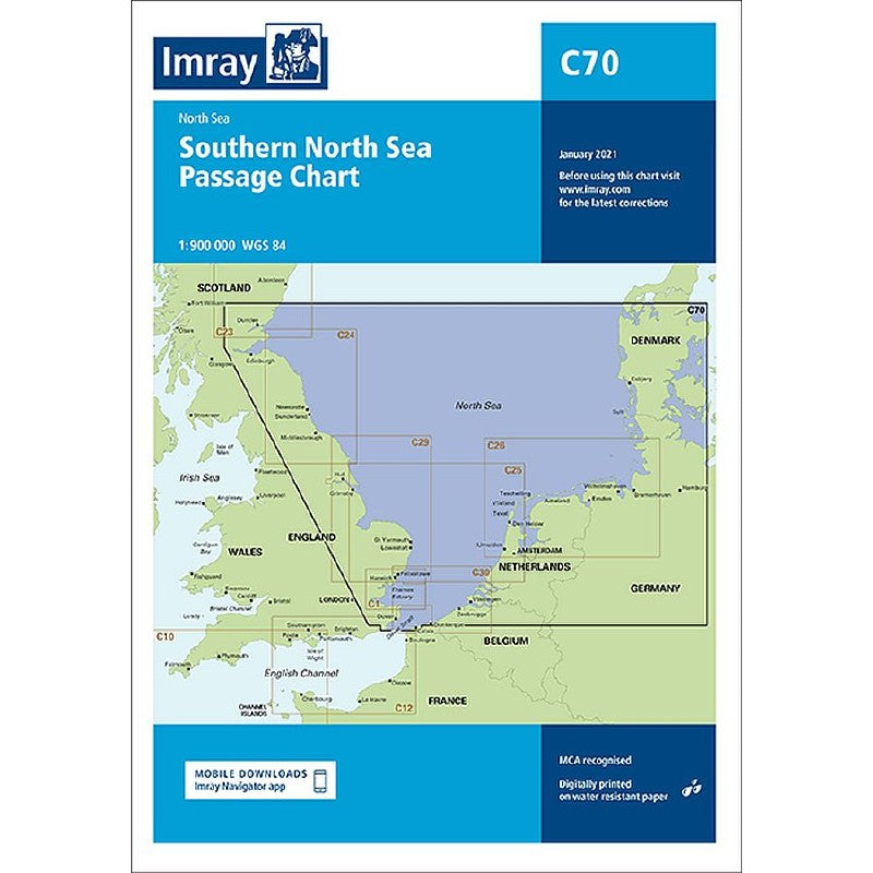 Imray C Chart - C70 Southern North Sea Passage Chart