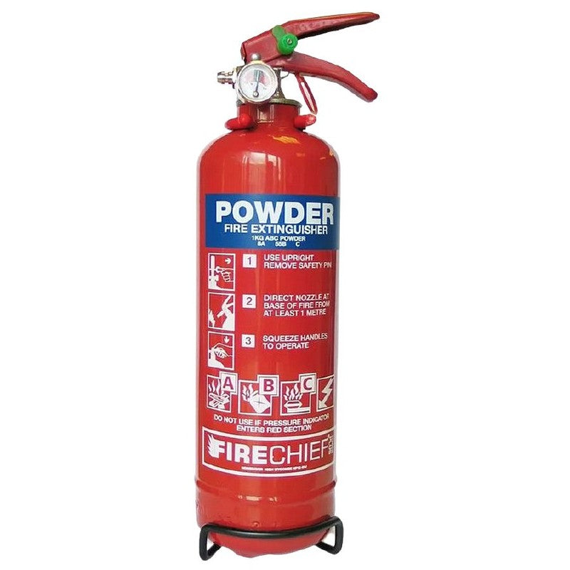 Firechief 1kg ABC Dry Powder Fire Extinguisher 8A 55B EN3