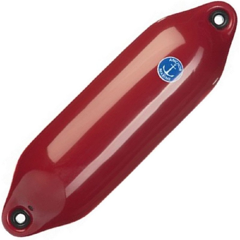 Anchor Marine Standard Fender 26 x 7 Inches - 650 x 180mm Burgundy with Eyes