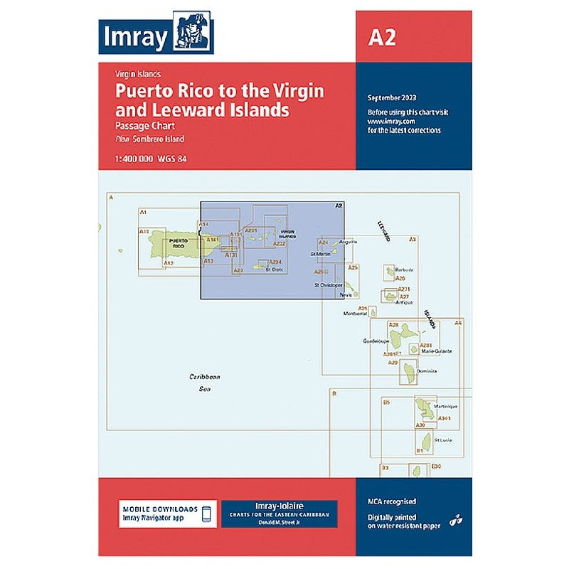 Imray-Iolaire Chart A2 Puerto Rico to Anguilla