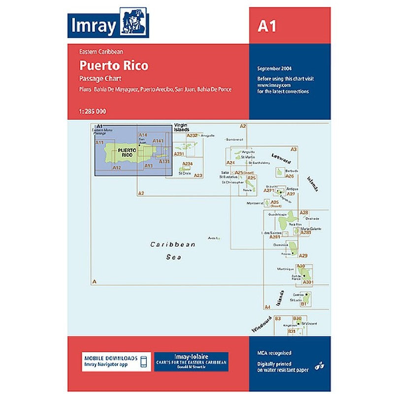 Imray-Iolaire Chart A1 Puerto Rico