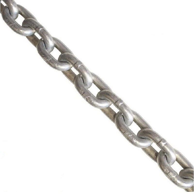 SeaMark Short Link MF European Calibrated Galvanised Anchor Chain 8 x 24 DIN 766 G40 - 1M Sample