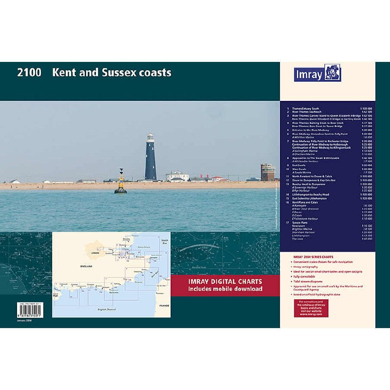 Imray 2100 Kent and Sussex Coasts Chart Pack