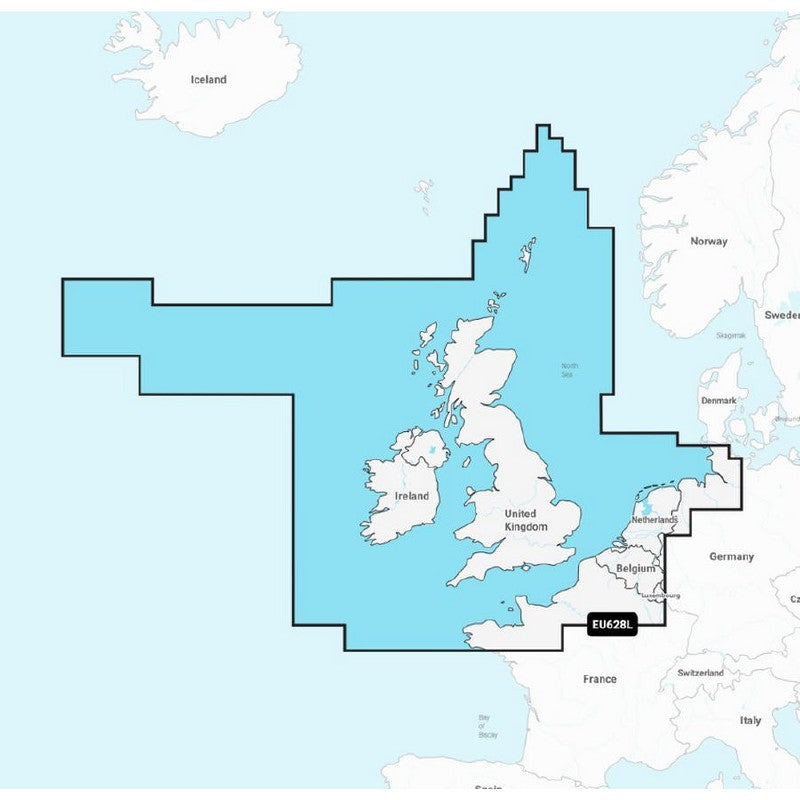 Garmin Navionics+ Chart UK, Ireland and Holland EU628L