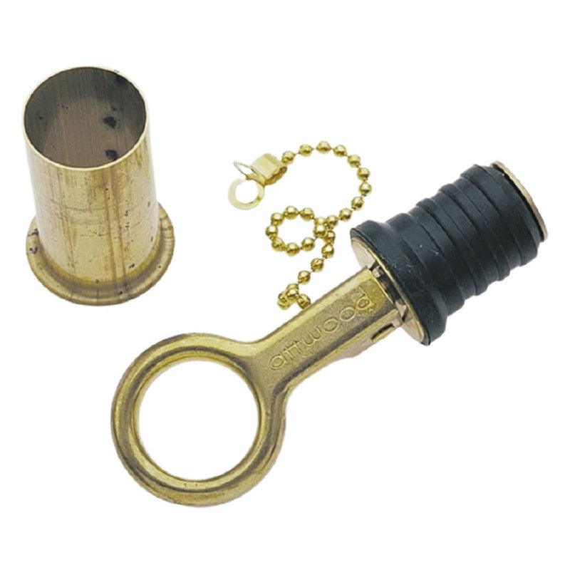 Talamex Brass Drain Plug Snap Tight Expanding 25mm and Tube