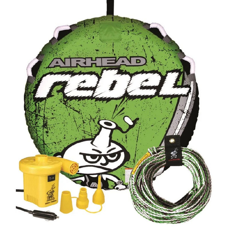 Airhead Rebel Kit - 1 Rider, Tube, Rope & Pump