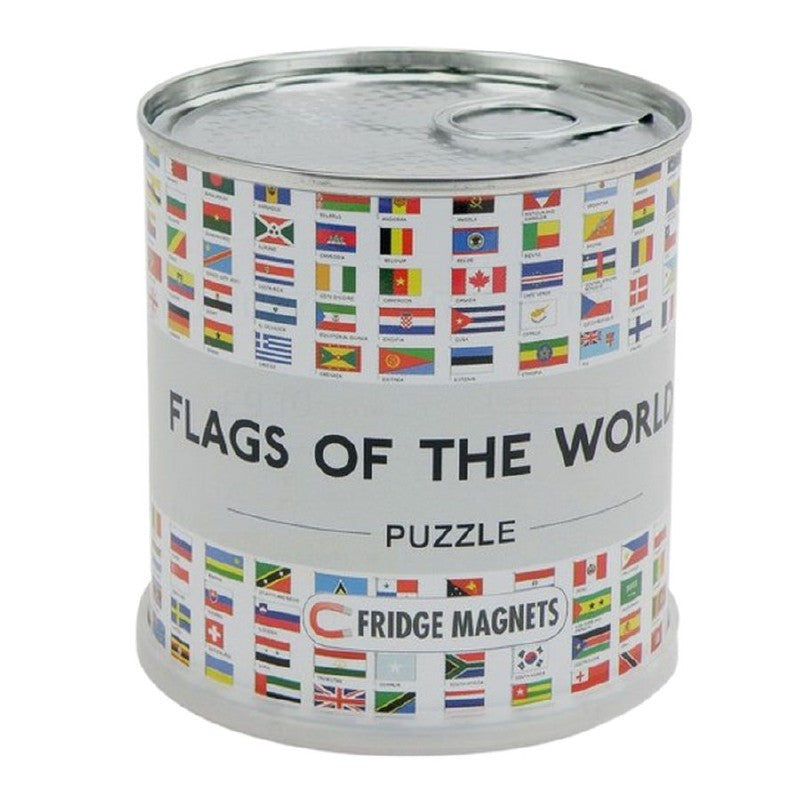 BH Flags of the World Puzzle Magnets Tin