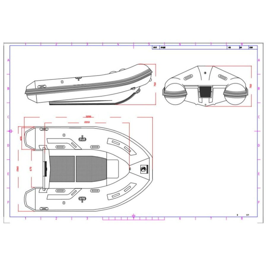 Waveline Double Skinned Aluminium Hull RIB 3.2m