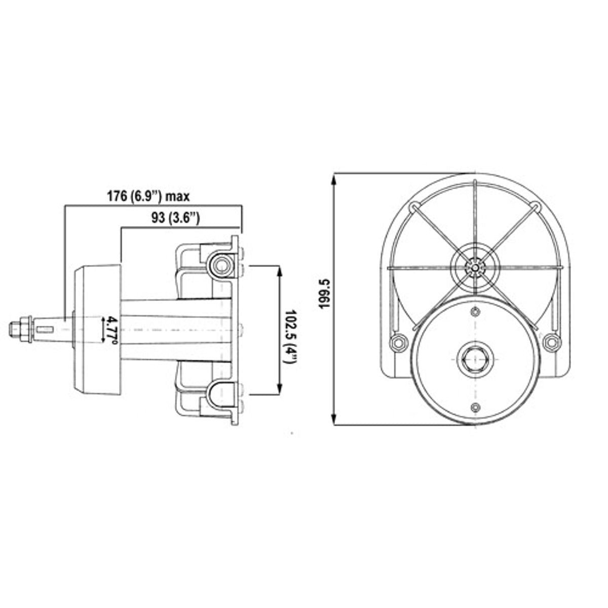 Ultraflex T85 Rotary Steering Helm Black