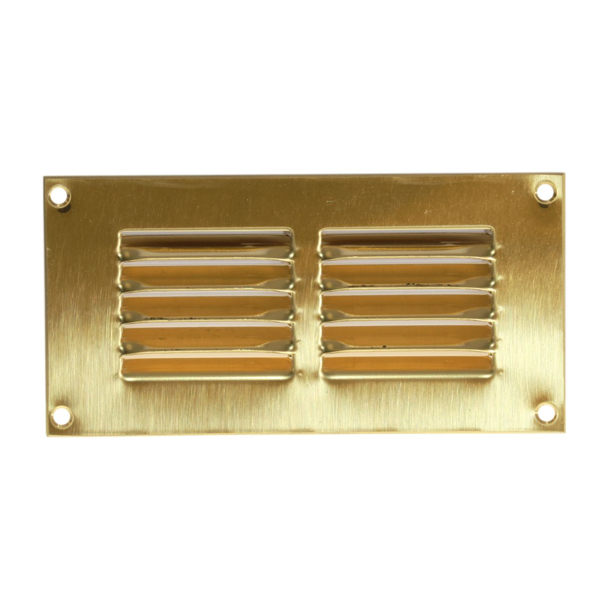 Aquafax Hooded Louvre Vent Brass 150 x 75mm -Twin Grill