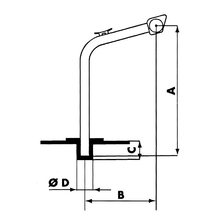 Lalizas Dinghy Pivoting Boat Davit - 85kg