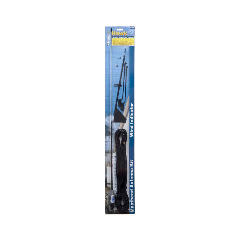 Shakespeare V-Tronix Hawk Stainless Steel VHF Antenna with Wind Indicator