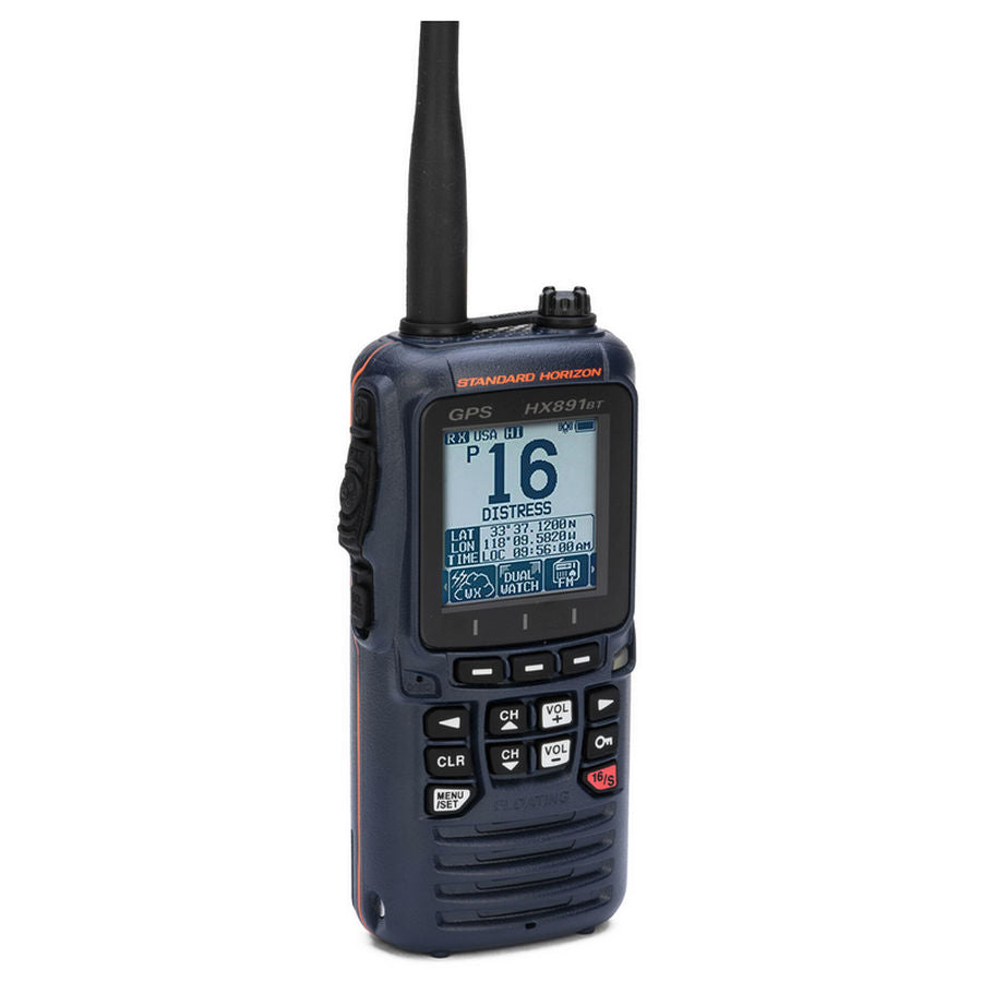 Standard Horizon HX891BT/E Floating Handheld VHF Radio with GPS and Bluetooth - Blue