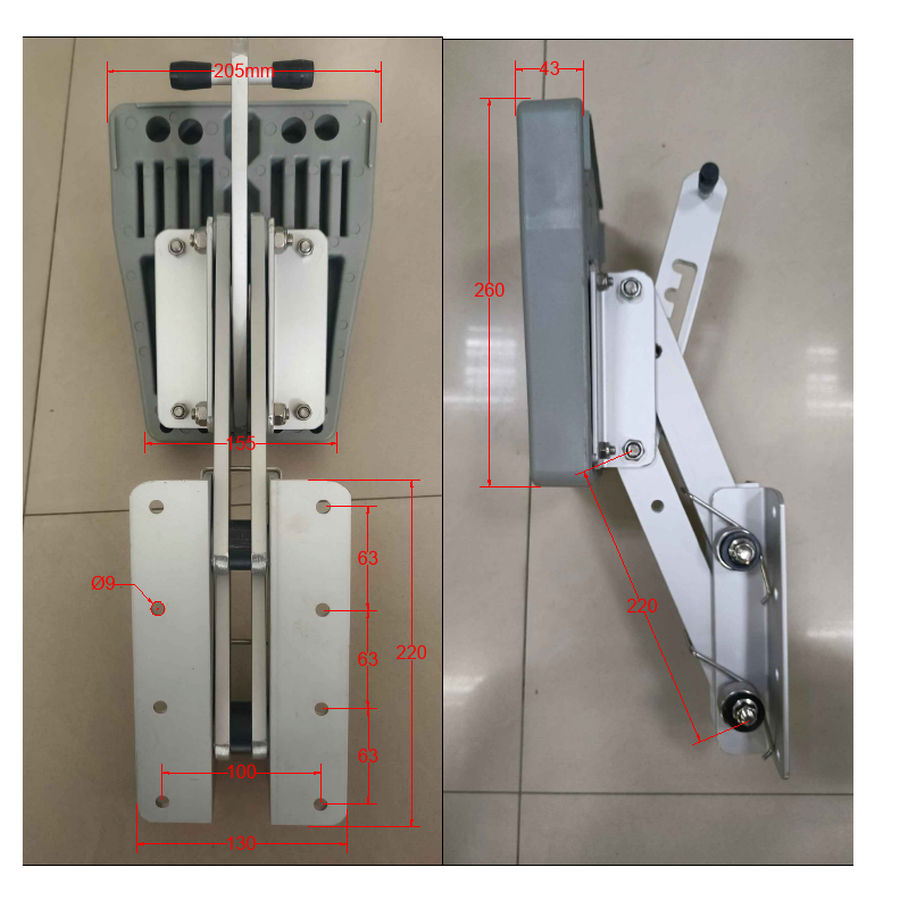 Waveline Aluminium Outboard Engine Bracket - 15hp 40Kg - Plastic Pad