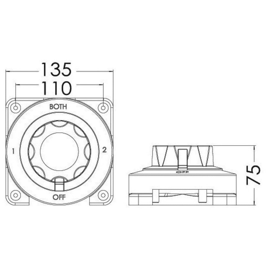 Osculati Selecta Battery Switch 175A