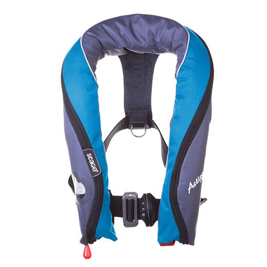 Seago Active Pro 190 Pro Sensor Lifejacket Automatic & Harness Light and Hood Blue/Carbon