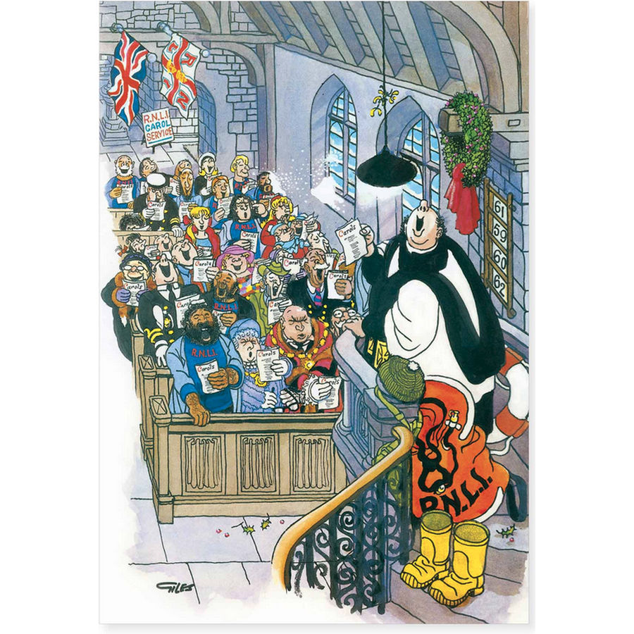 RNLI Giles Cartoon Christmas Cards - Pack of 8 RS2411301