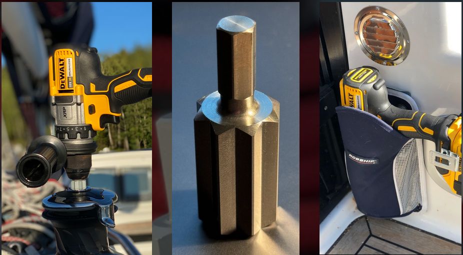 iWinch Drill Bit - Power Onboard - Manual to Electric Winch Adaptor