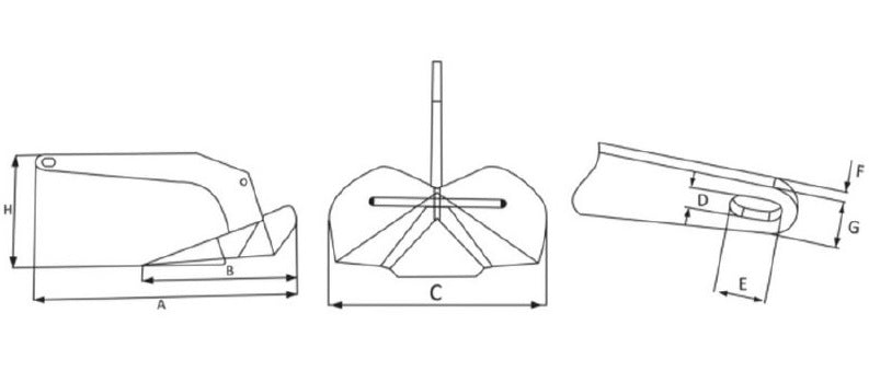 DC Plough Anchor 25Kg Galvanised