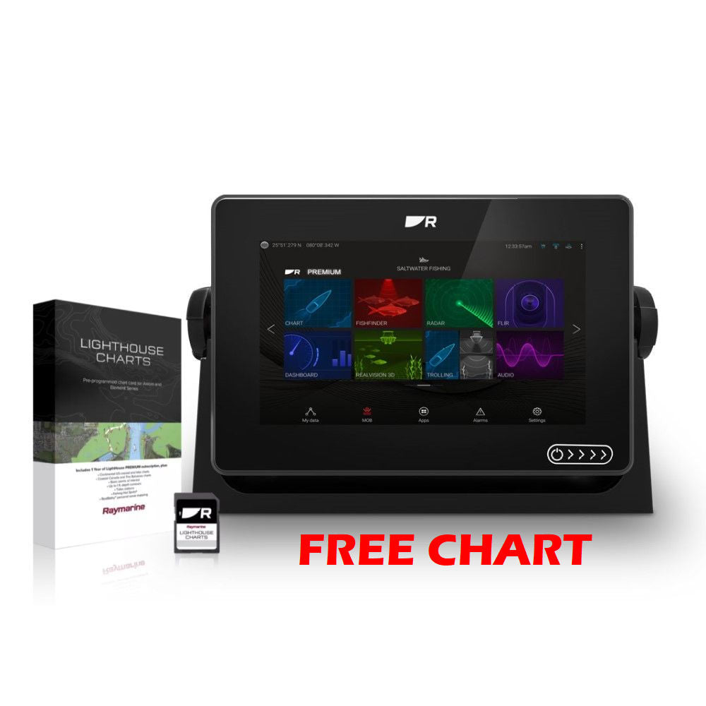 Raymarine Axiom+7 Display and LightHouse Chart Package Deal