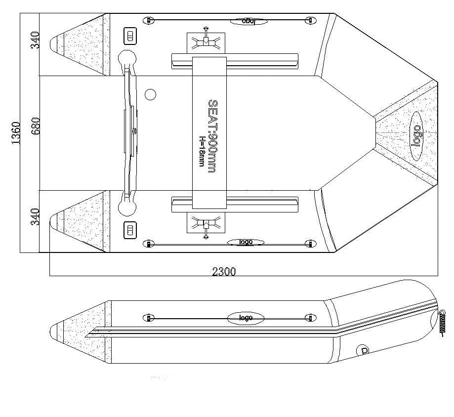 Seago 230-AF Air floor Inflatable Boat