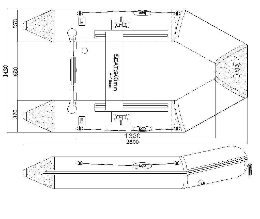 Seago 260-AF Air floor Inflatable Boat