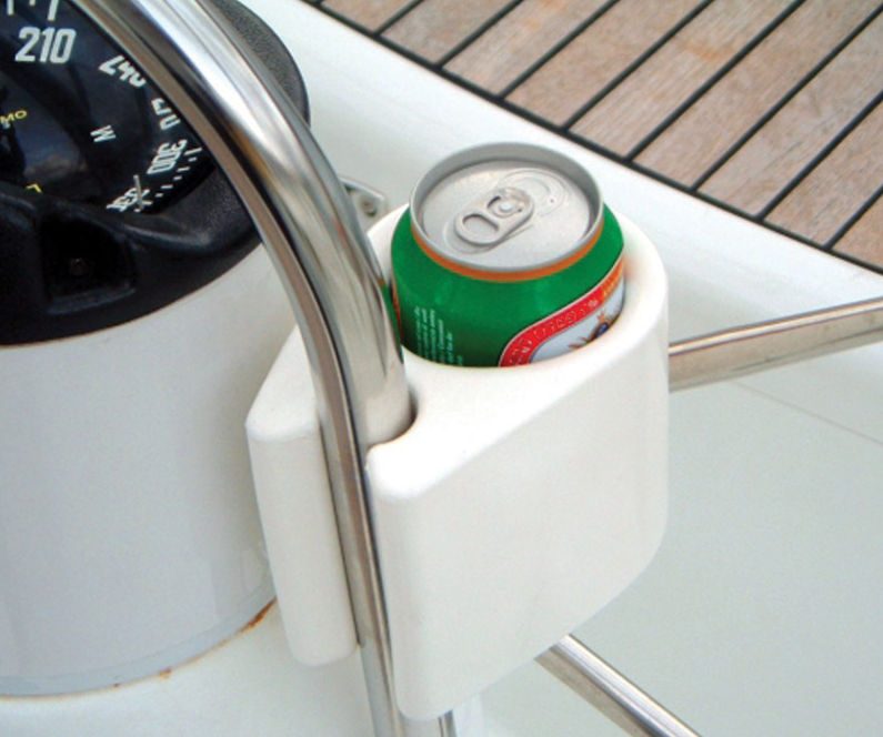 Ocean Tube Mount Clip-On Drinks Holder - White